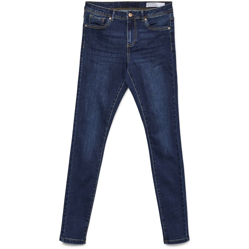 VERO MODA Aptempti džinsai moterims, Mėlyna, VMTANYA MR S PIPING 1