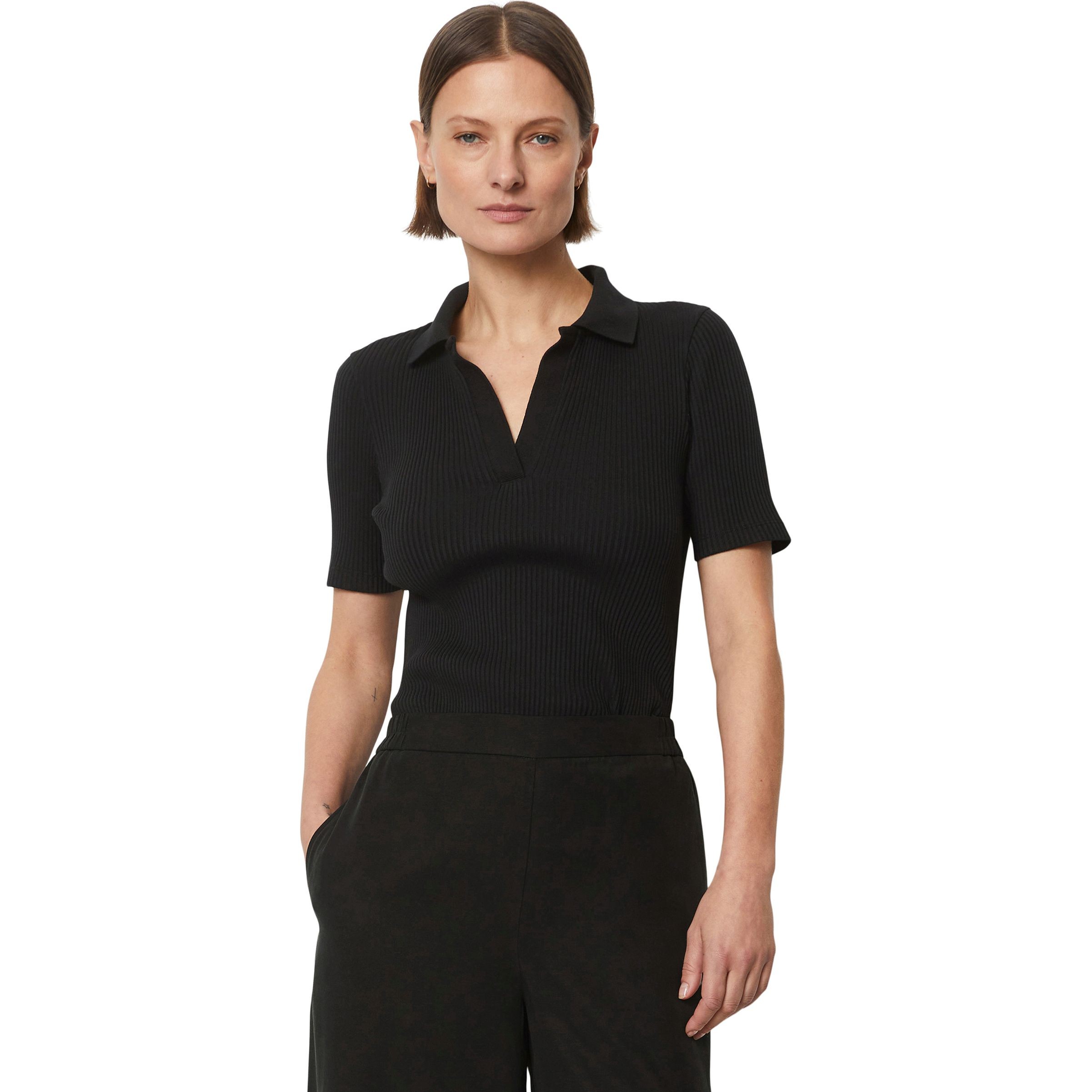MARC O'POLO Polo marškiniai trumpos rank. moterims, Juoda 2