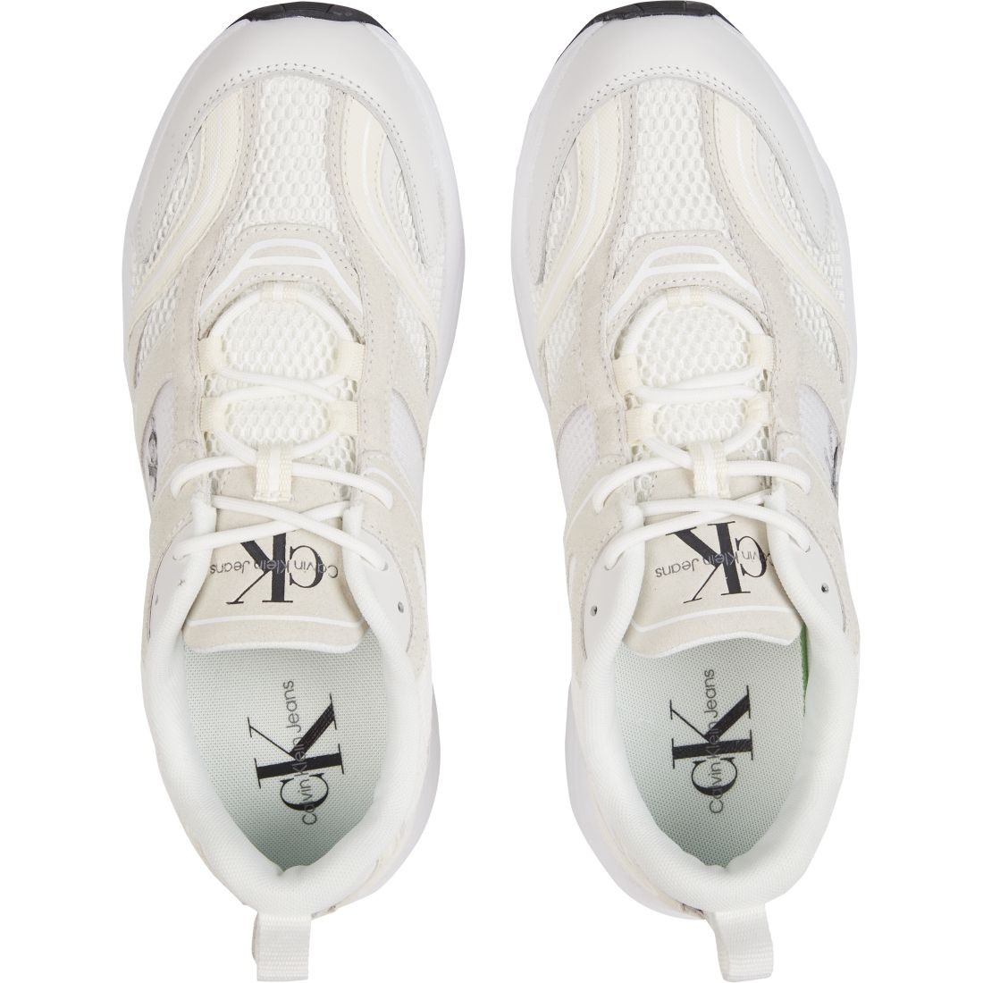 CALVIN KLEIN JEANS Sportiniai bateliai vyrams, Balta, Retro tennis mesh shoe 3