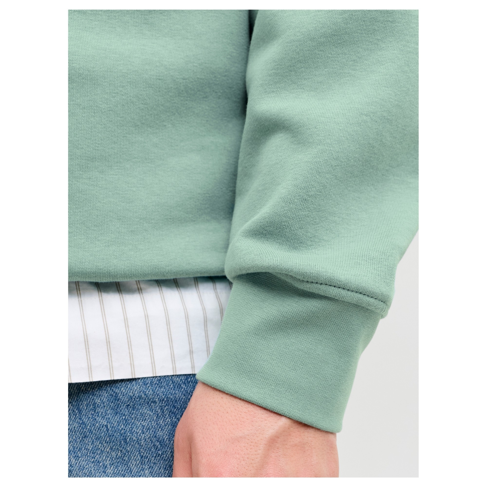 JACK & JONES Megztinis vyrams, Žalia, Soho sweat zip 3