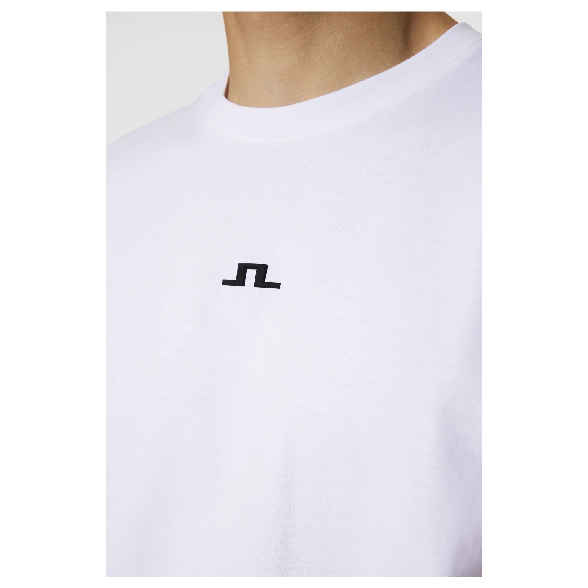 J.LINDEBERG Marškinėliai trump. rankovėmis vyrams, Balta, Parcie logo tee 2