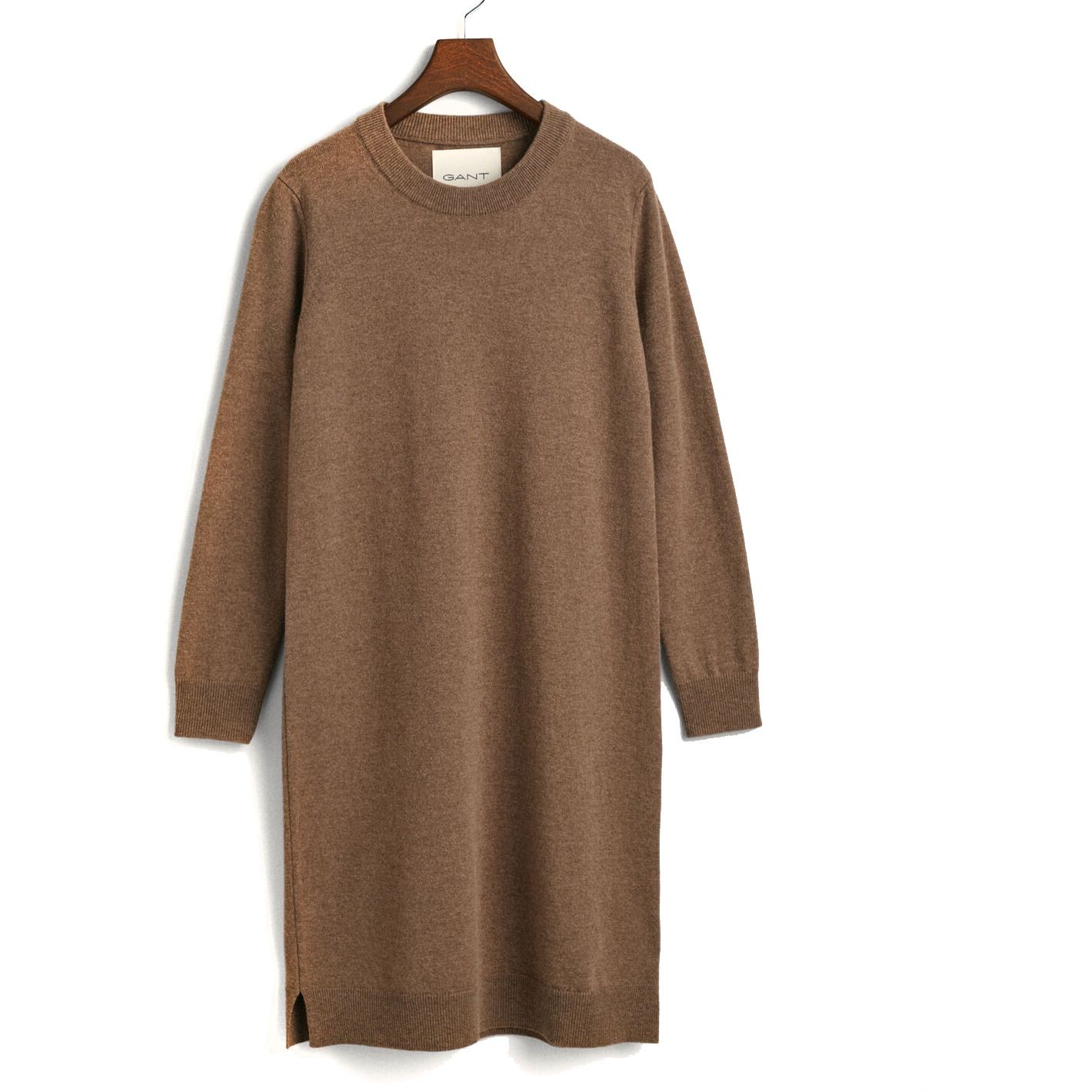 GANT Midi suknelė moterims, Ruda, SUPERFINE LAMBSWOOL DRESS 1