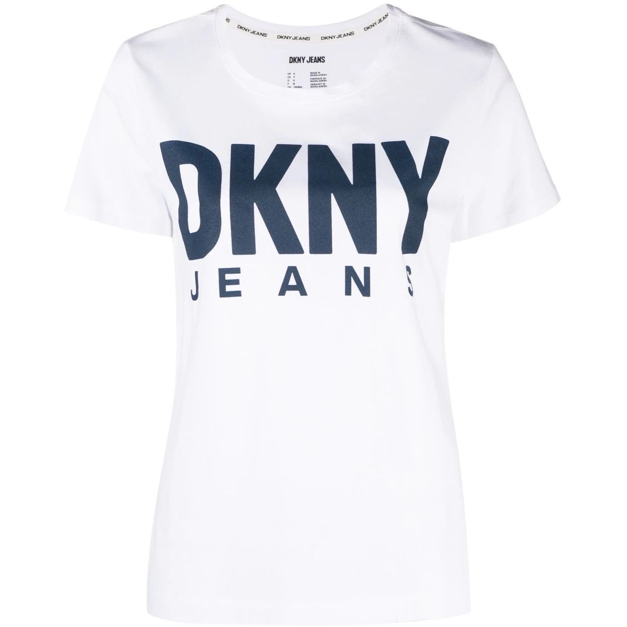 DKNY Marškinėliai trump. rankovėmis moterims, Balta, Vintage wash logo tee 1