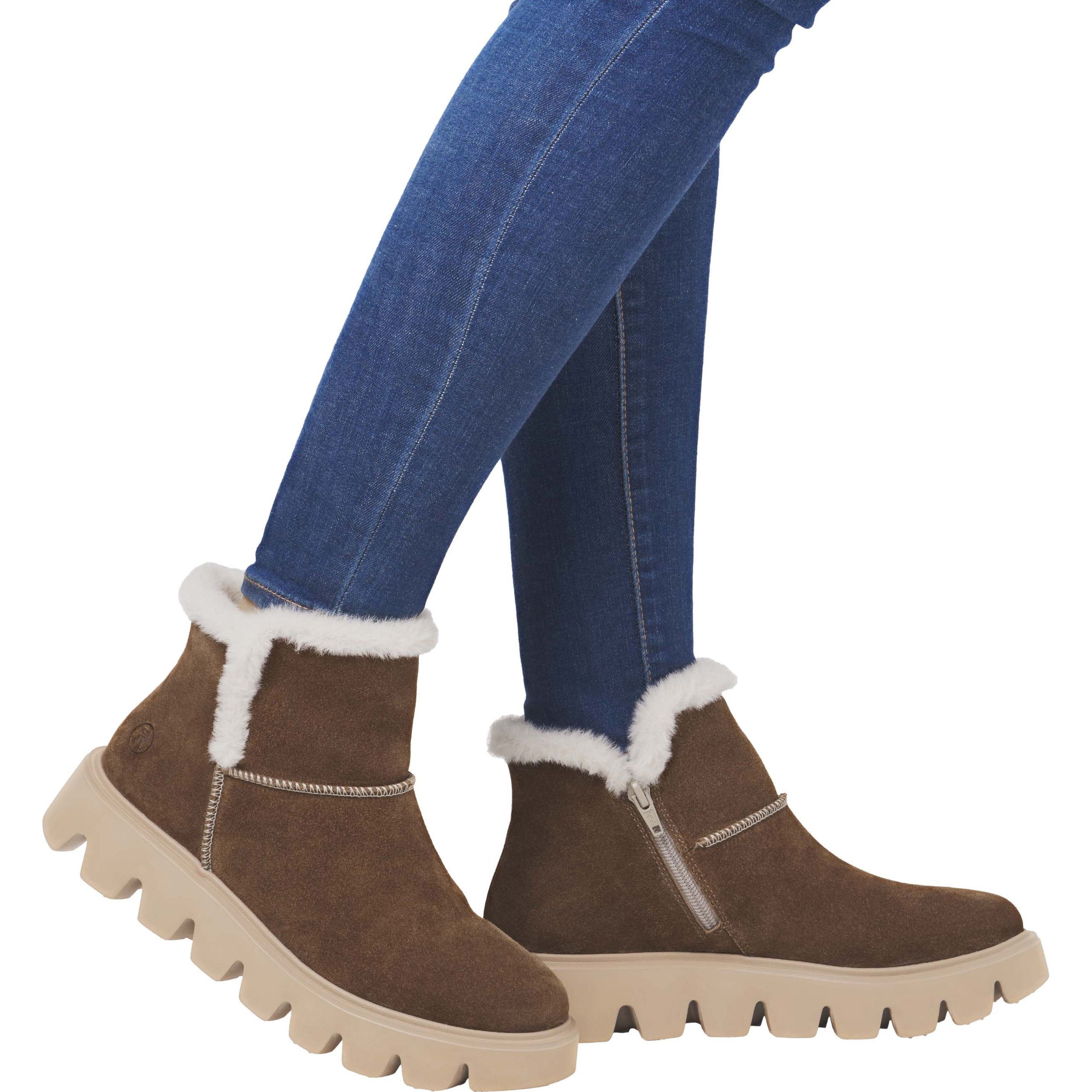 RIEKER EVOLUTION Aulinukai moterims, Ruda, Ladies mid height boots 11