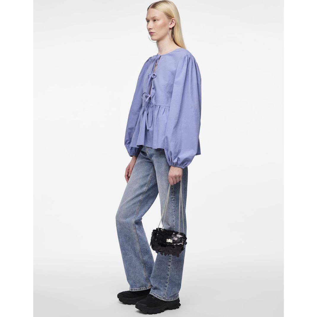 PIECES Rankinė per petį moterims, Juoda, PCNELLA SEQUINS CROSS 4