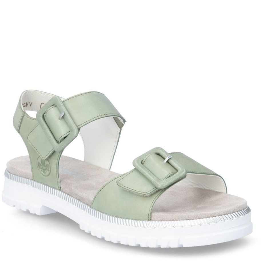 RIEKER Basutės moterims, Žalia, SANDALS 1
