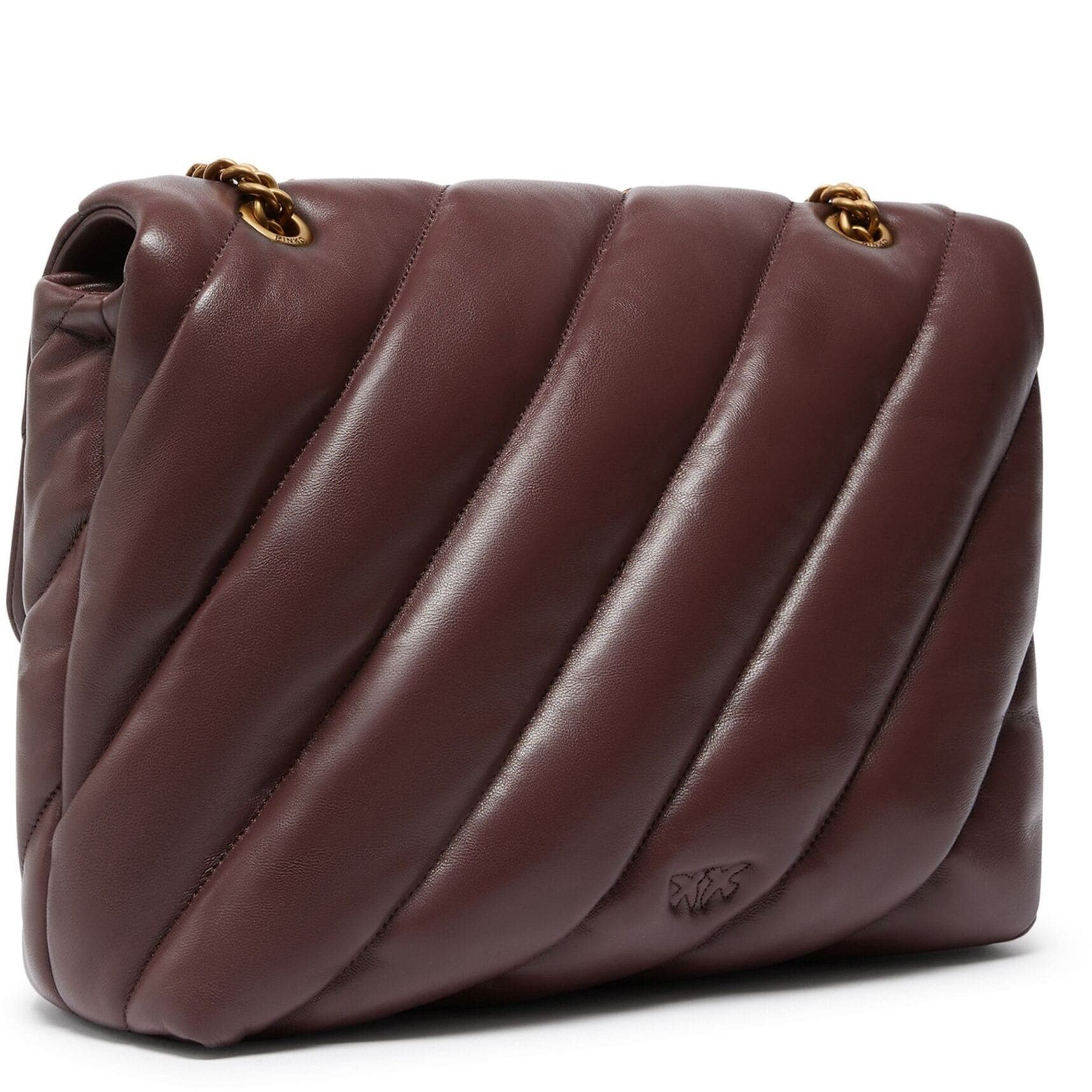 PINKO Rankinė per petį moterims, Ruda, Love puff sholder bag 2