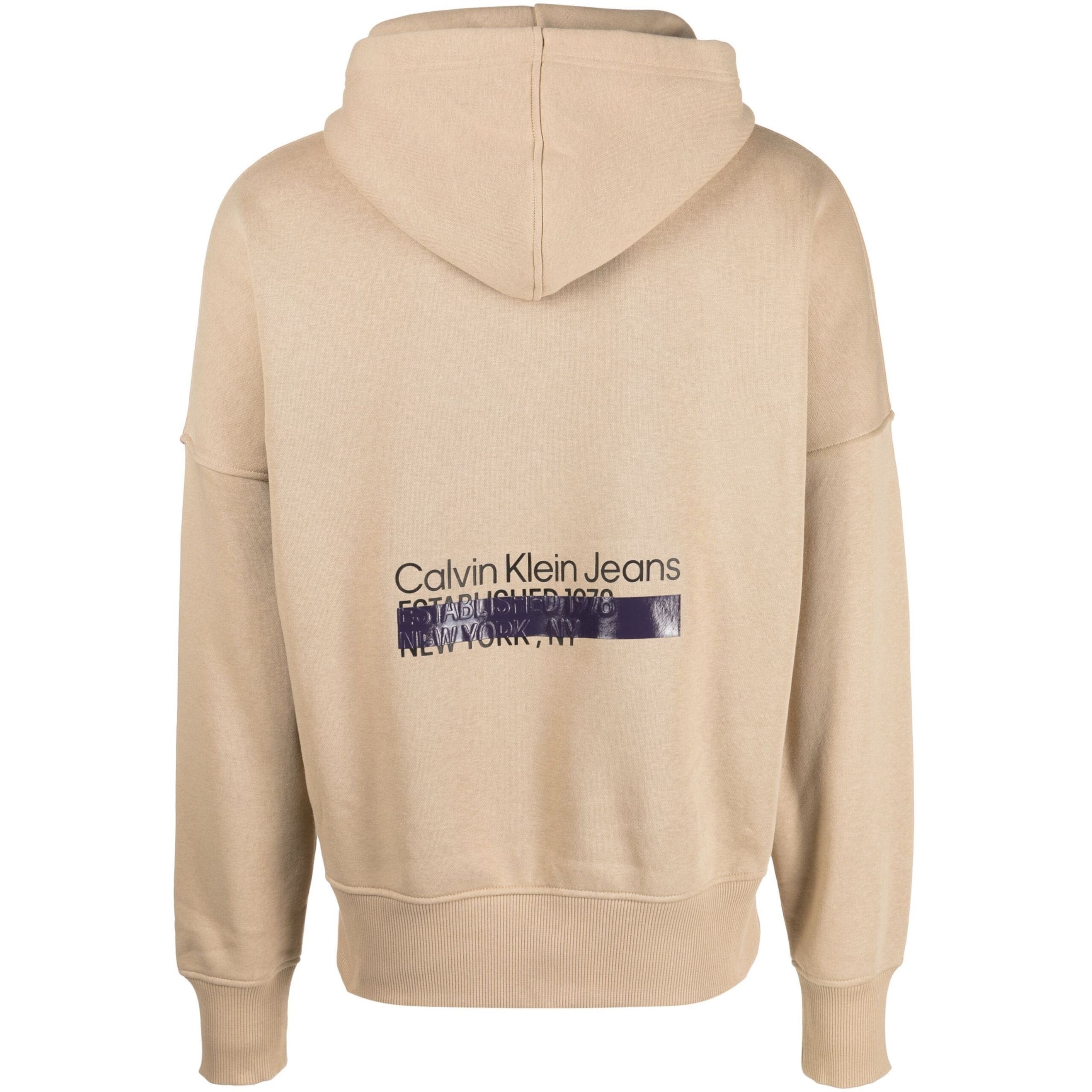 CALVIN KLEIN JEANS Džemperis vyrams, Smėlio, Layered address hwk hoodie 2