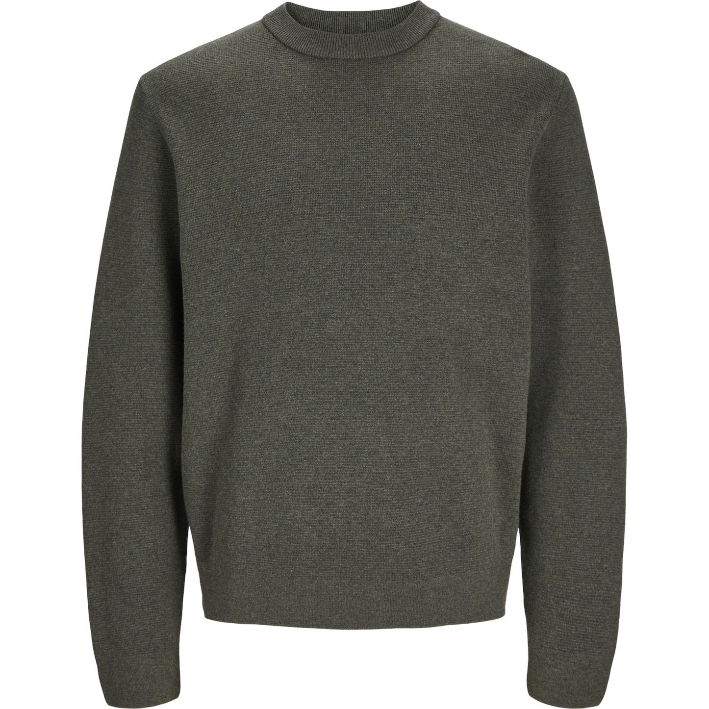 JACK & JONES Megztinis vyrams, Chaki, Milano stitch knit crew neck 1