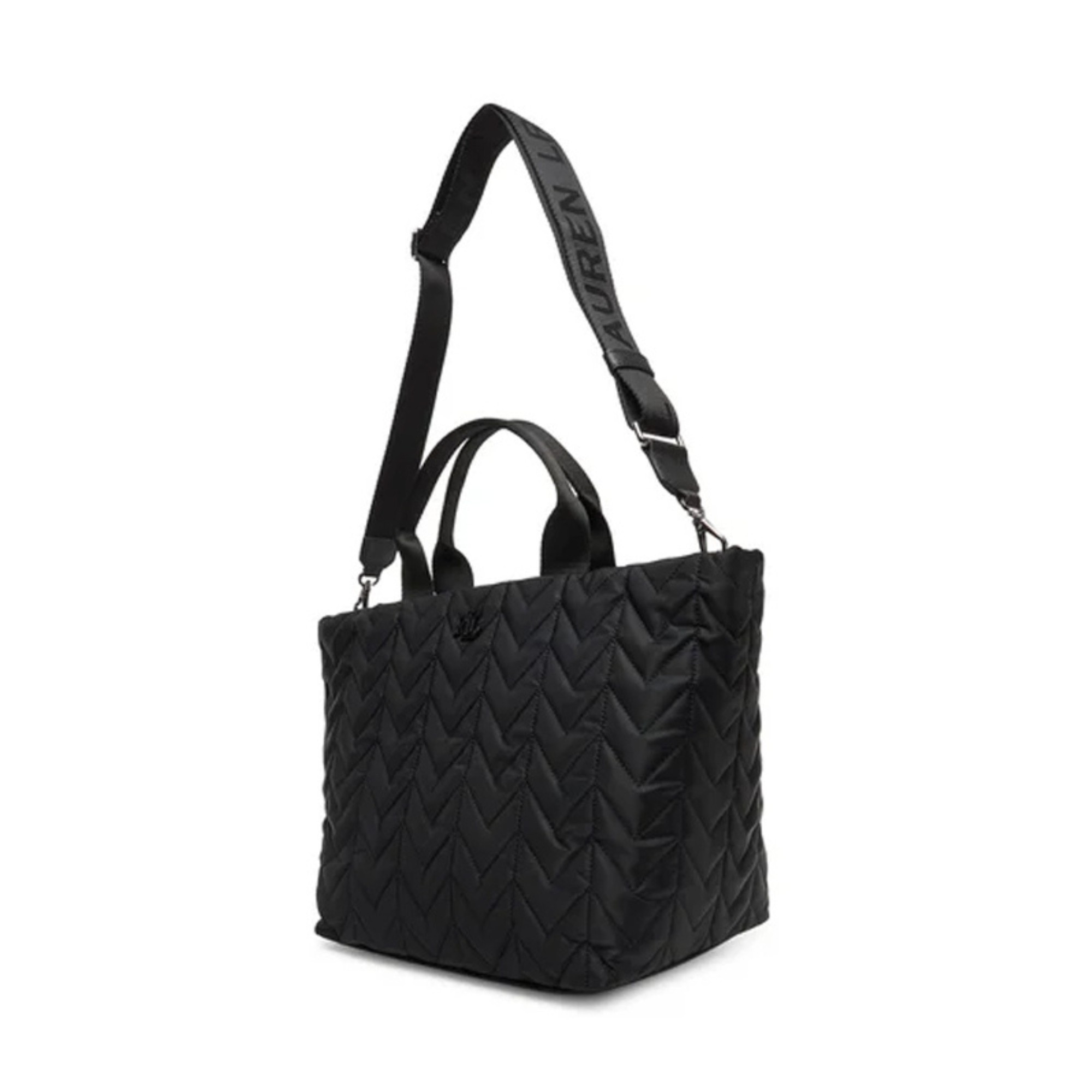 LAUREN RALPH LAUREN Pirkinių krepšys moterims, Juoda, Stevie tp zp tote extra large 3