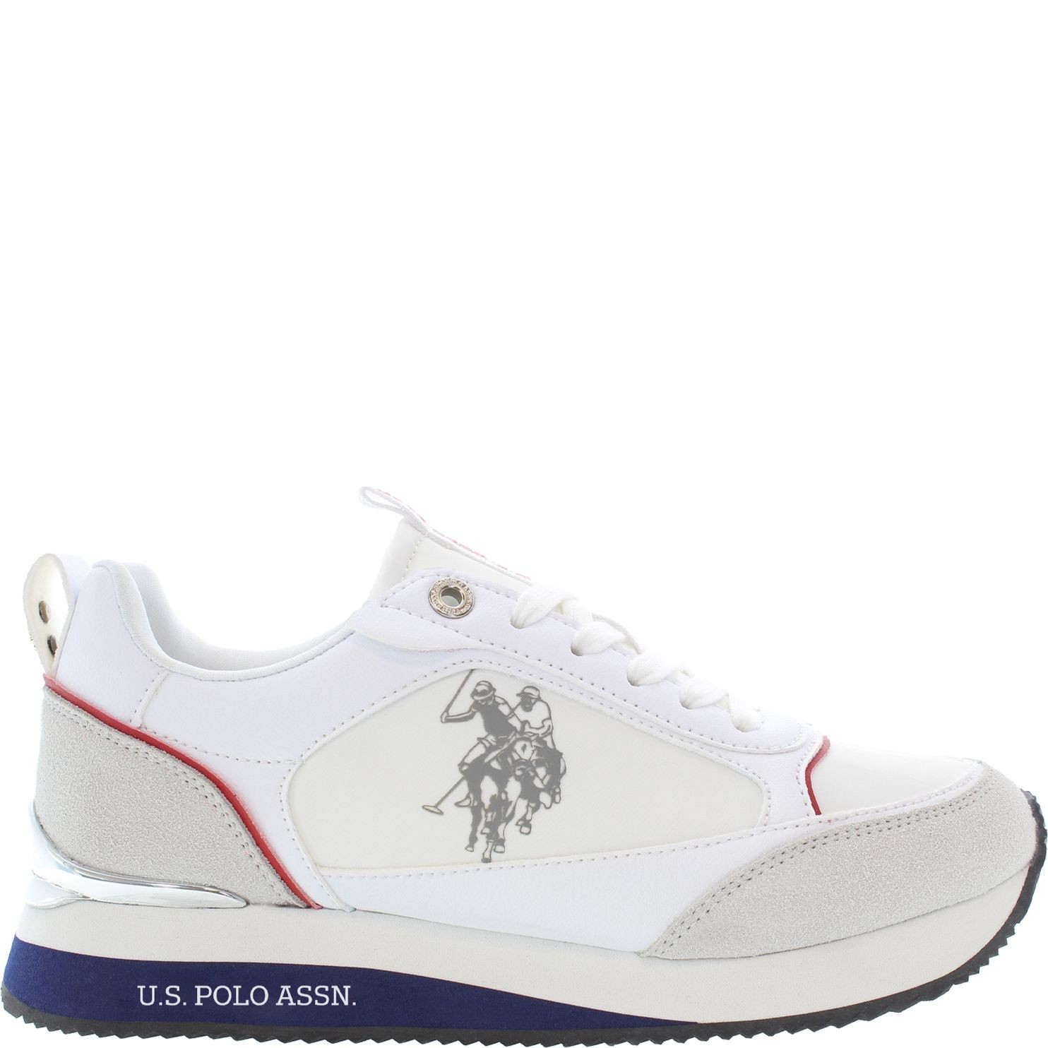 U.S.POLO Laisvalaikio bateliai moterims, Balta, FRISBY 2