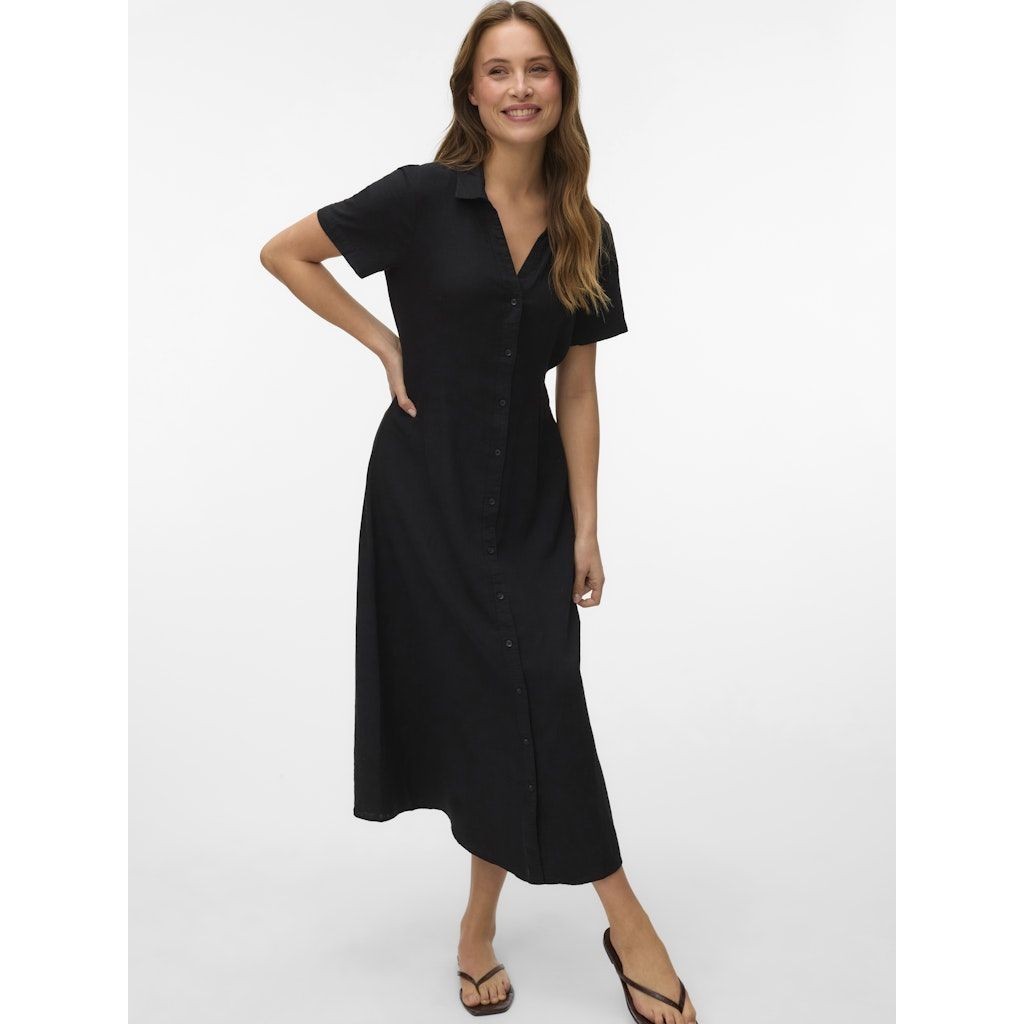 VERO MODA Maxi suknelė moterims, Juoda, Linn dress 5