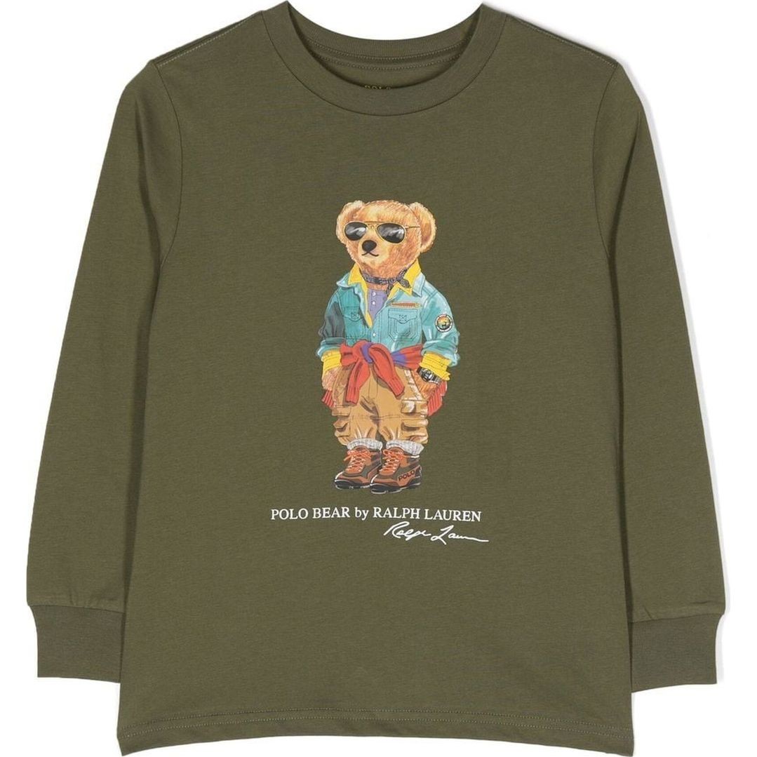 RALPH LAUREN KIDS Marškinėliai ilgom. rankovėmis berniukams, Žalia, Long sleeve t-shirt (8-20) 1