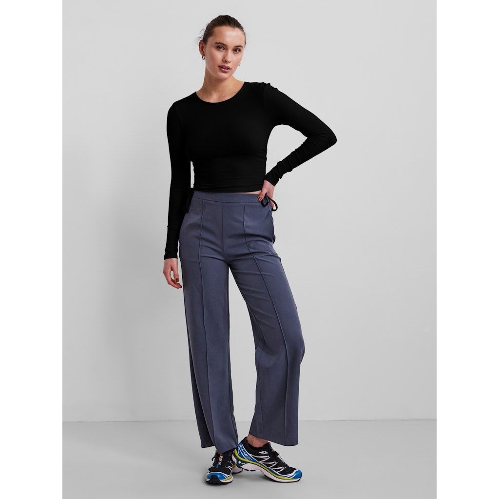 PIECES Midi suknelė moterims, Juoda, PCHAZEL LS CROP TOP B 3