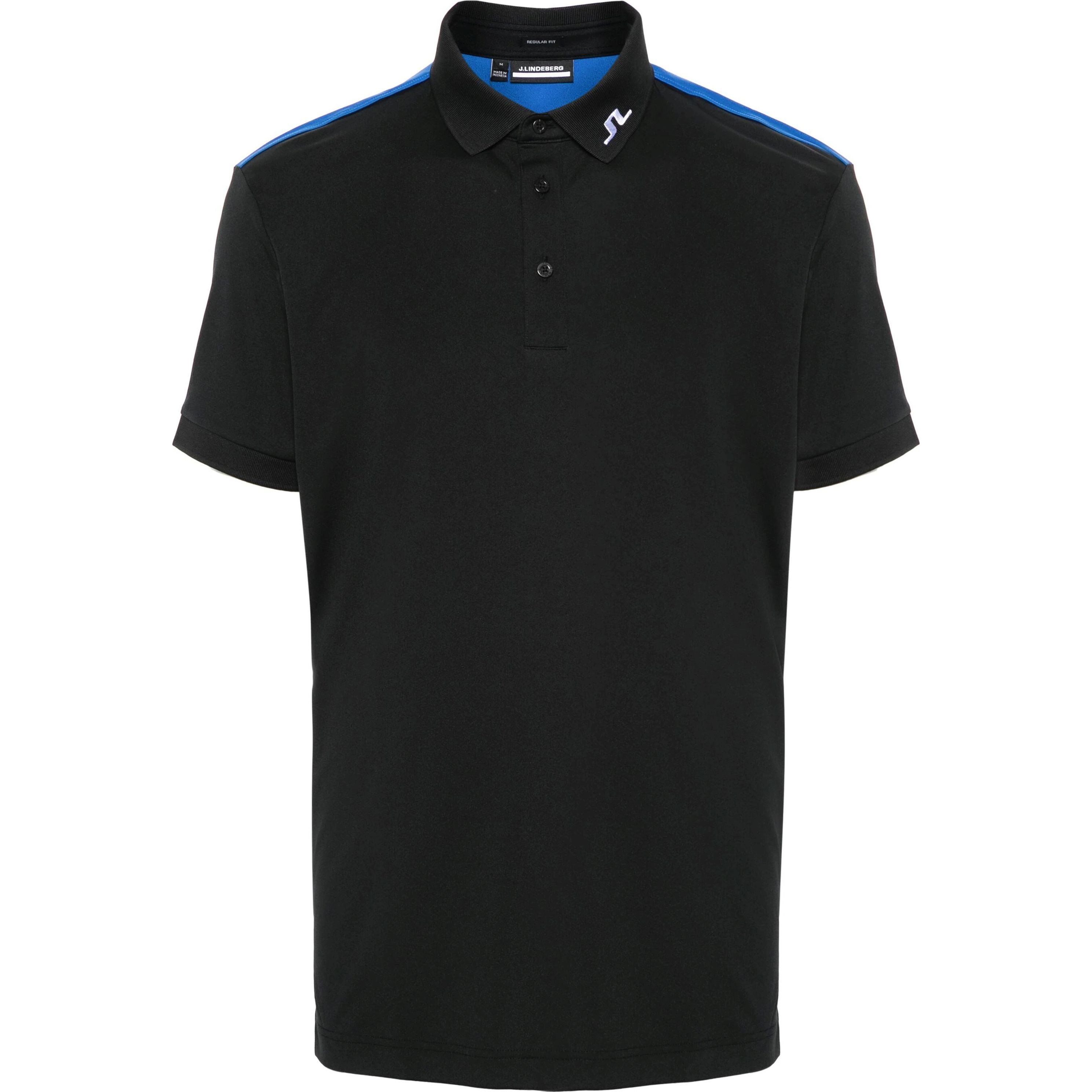 J.LINDEBERG Polo marškiniai trumpos rank. vyrams, Juoda, Jeff reg fit polo