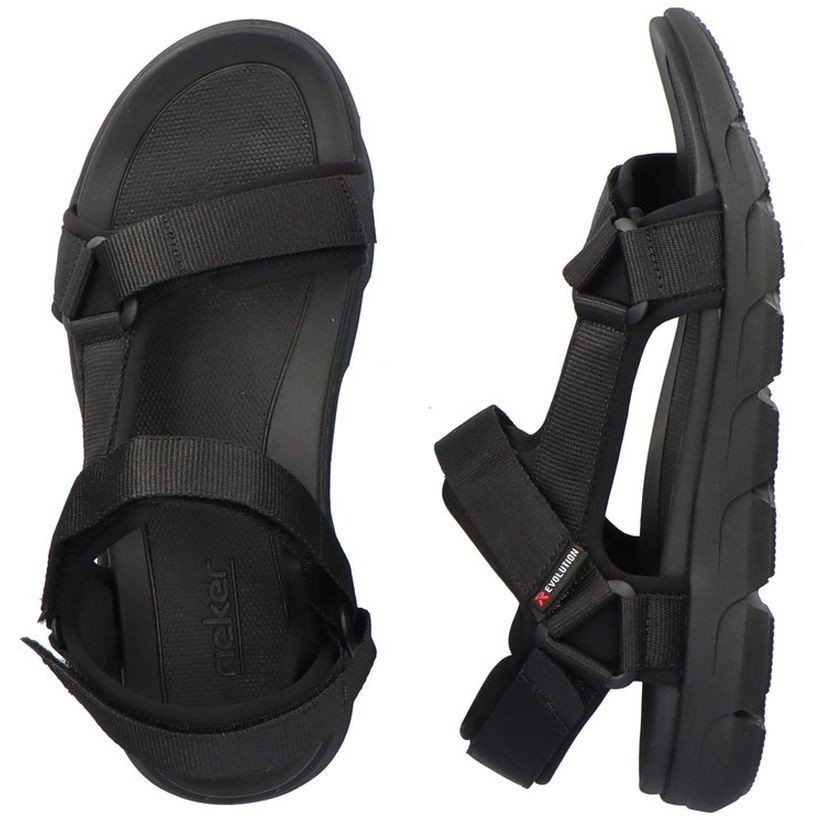 RIEKER Basutės vyrams, Juoda, SANDALS 11