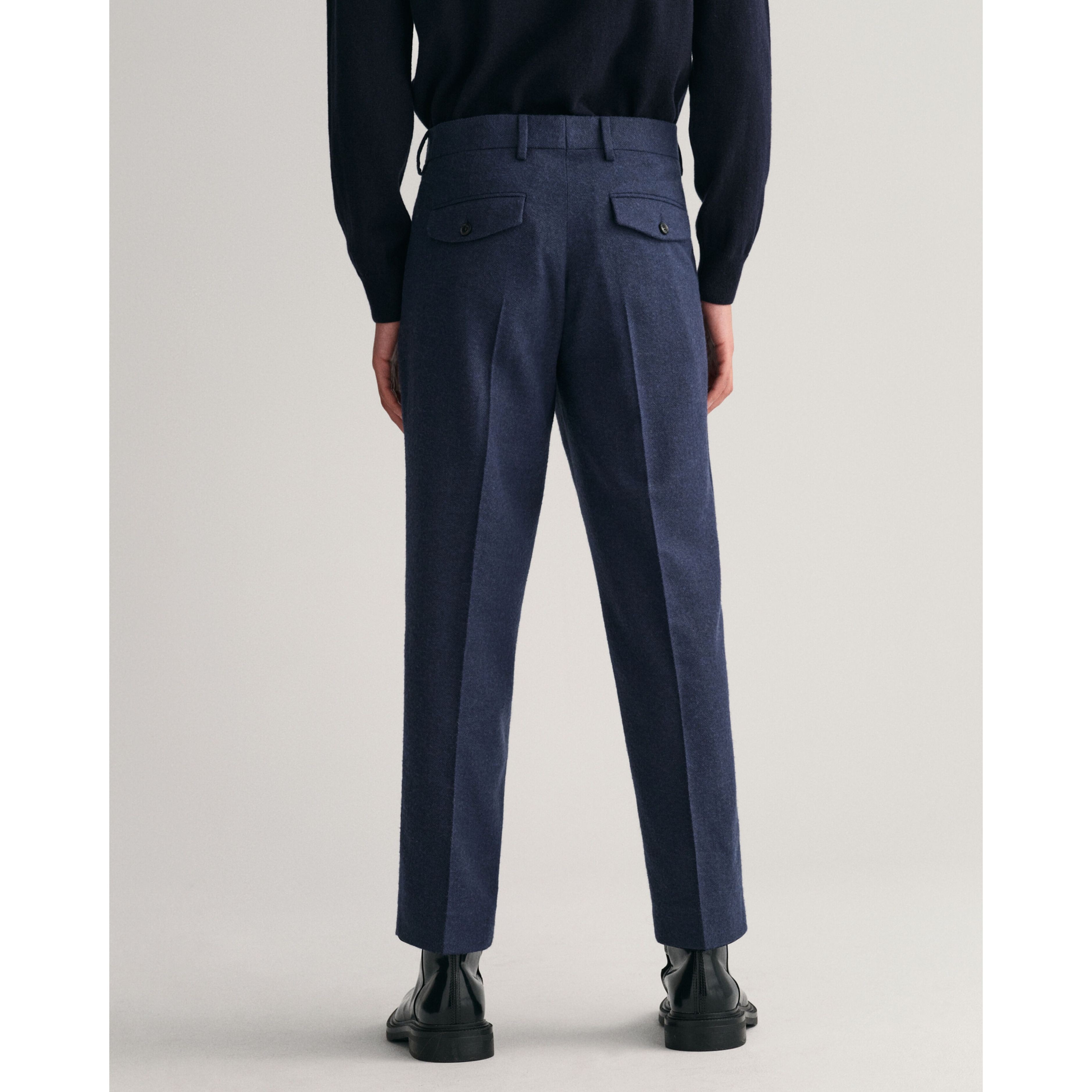 GANT Kelnės vyrams, Mėlyna, TAPERED HERRINGBONE PANTS 3