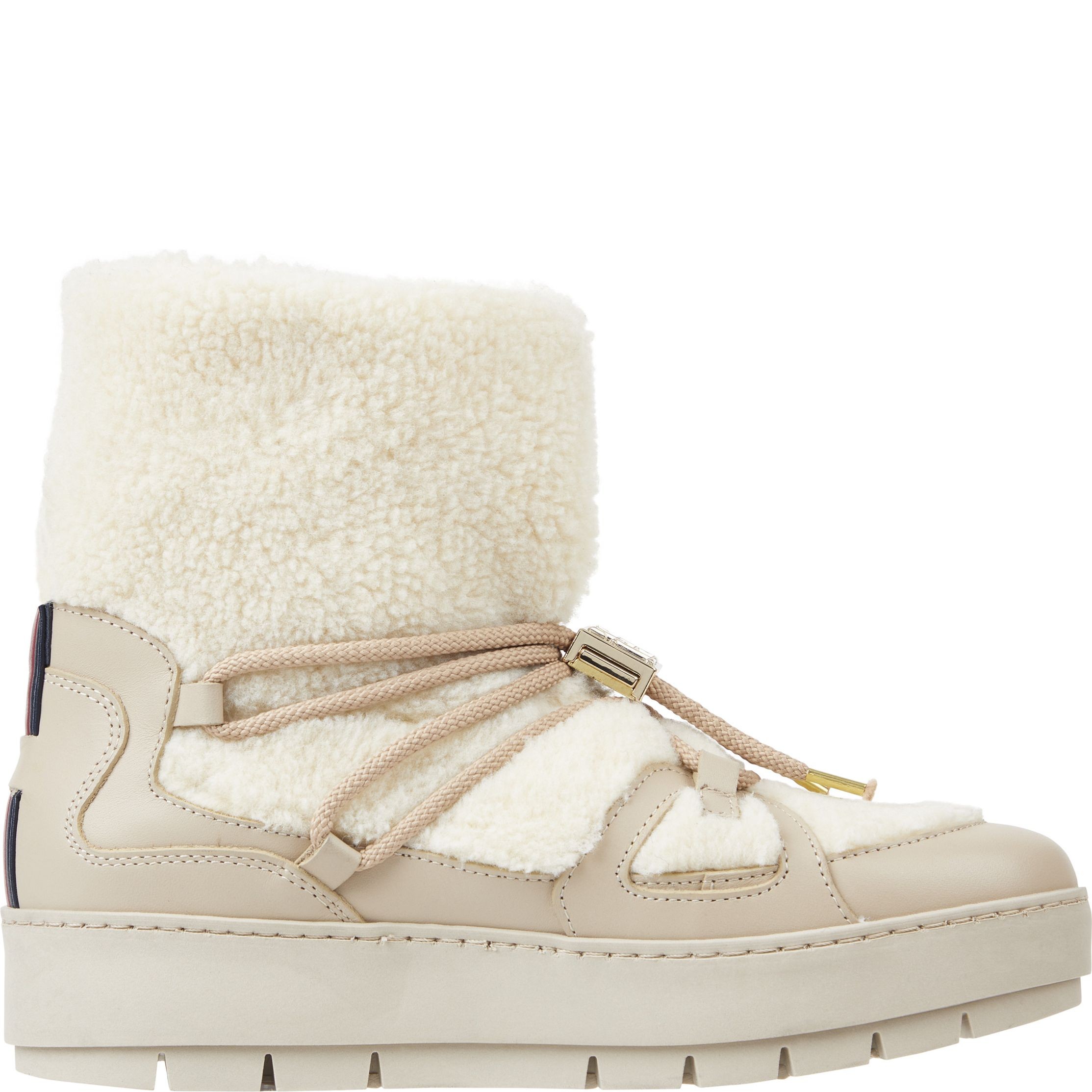 TOMMY HILFIGER Aulinukai moterims, Smėlio, Teddy snowboot 5