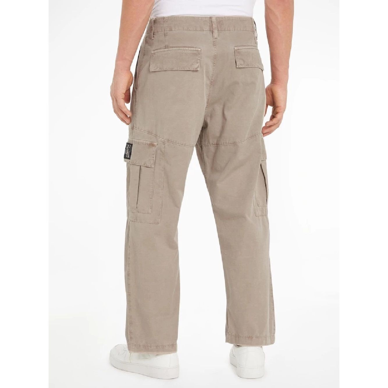 CALVIN KLEIN JEANS Laisvalaikio kelnės vyrams, Smėlio, Mineral dye cargo pant 3