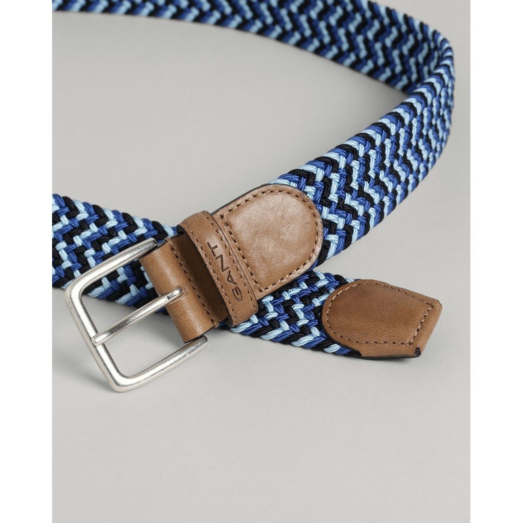 GANT Diržas vyrams, Mėlyna, D1PATTERNED ELASTIC BRAID BELT 2