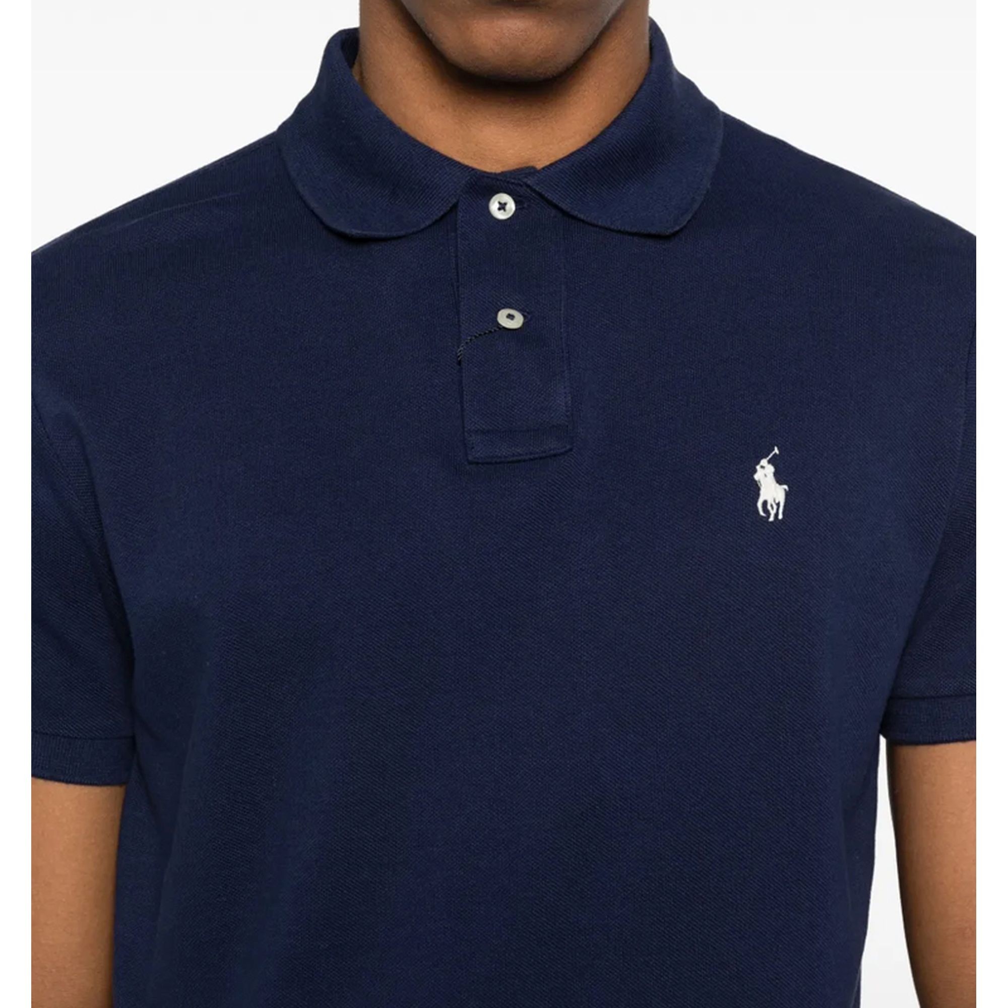 POLO RALPH LAUREN Polo marškiniai trumpos rank. vyrams, Mėlyna, Sskccmslm1-short sleeve-knit 4