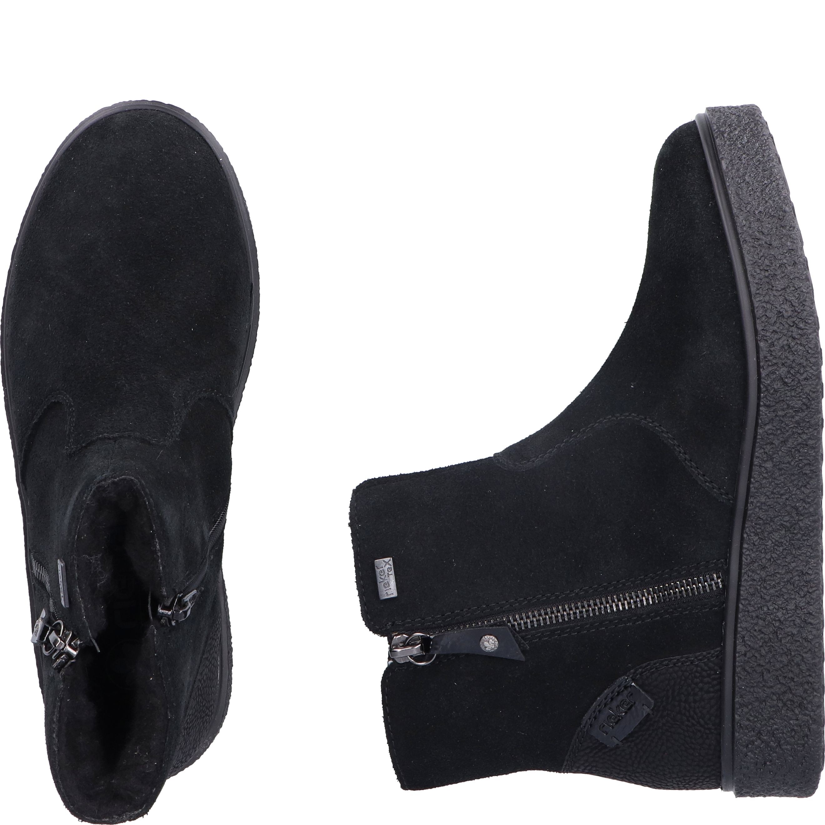 RIEKER Aulinukai moterims, Juoda, Ladies mid height boots 12