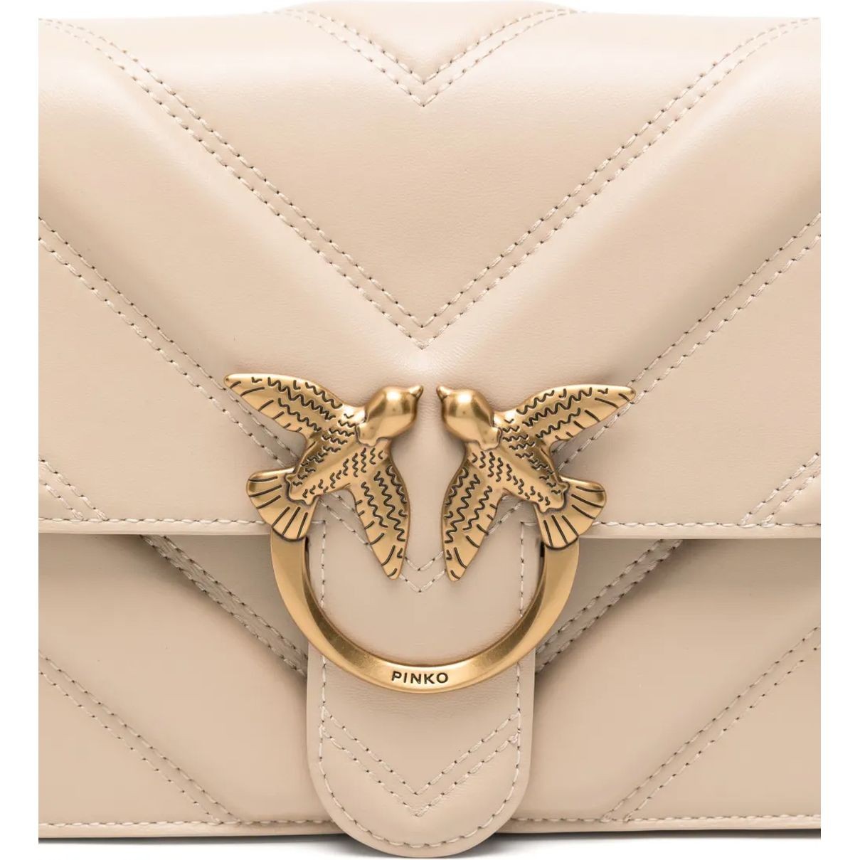 PINKO Rankinė per petį moterims, Smėlio, Love one shoulder bag 3