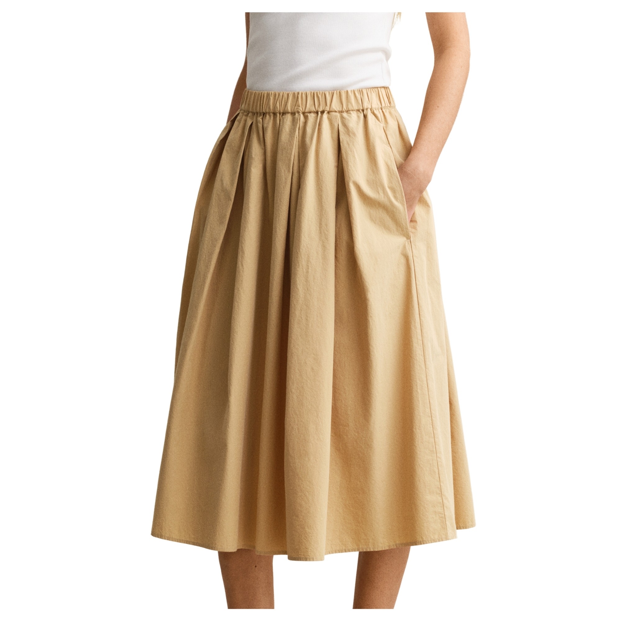 GANT Midi sijonas moterims, Smėlio, 4400243-272 Midi skirt 2