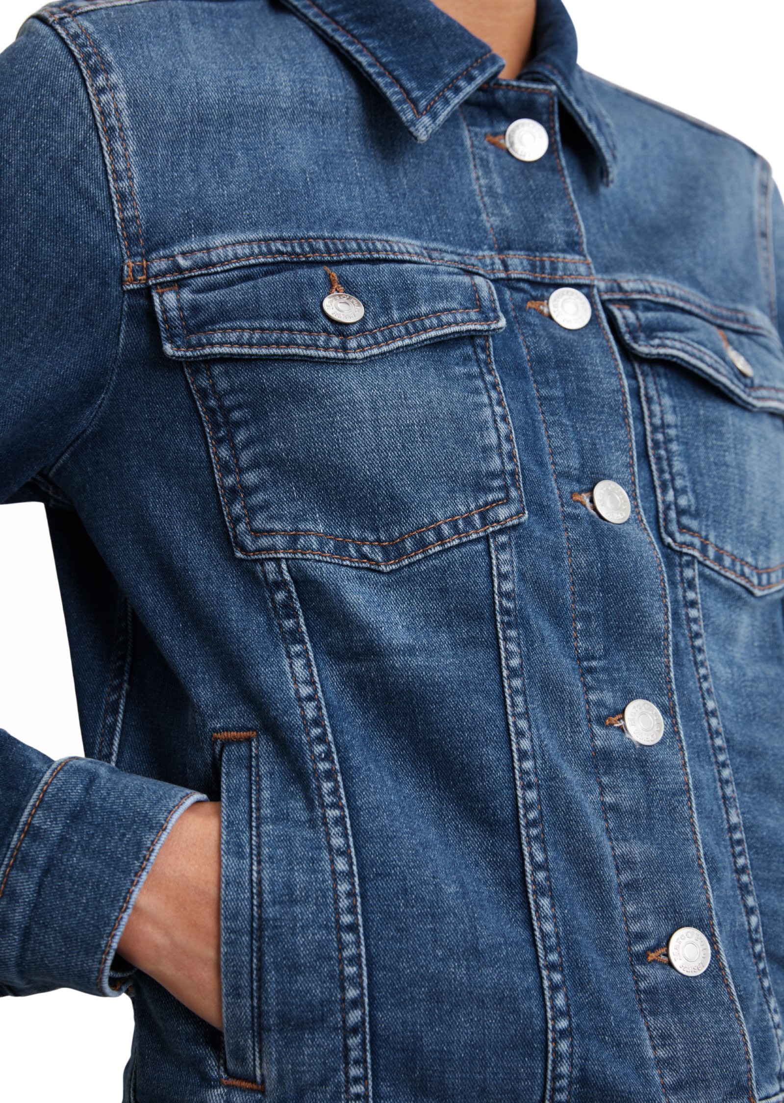 MARC O'POLO Džinsinis švarkas moterims, Mėlyna, Denim jct M03921625035 4