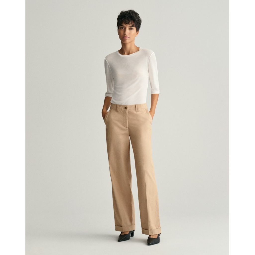 GANT Kelnės moterims, Chaki, REL LIGHTWEIGHT CHINOS 2