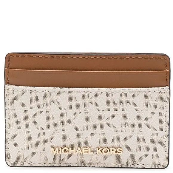 MICHAEL KORS Piniginė moterims, Balta, Logo card case 1