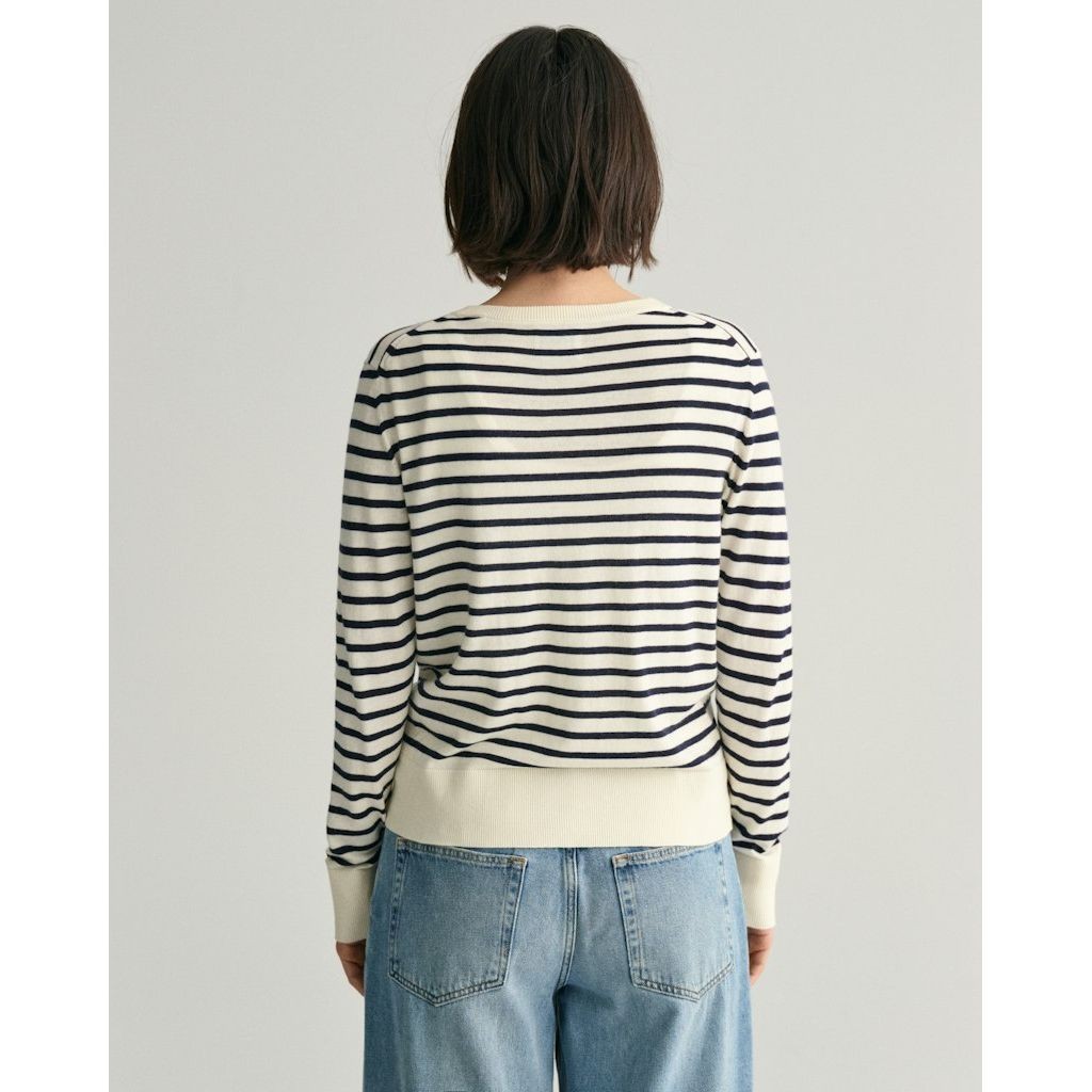 GANT Kardiganas moterims, Geltona, FINE KNIT STRIPED CARDIGAN 3