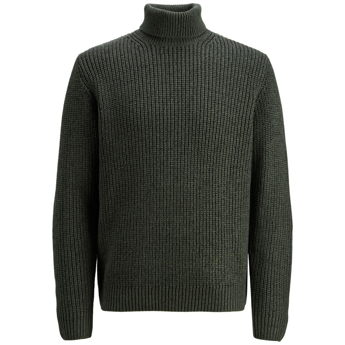 JACK & JONES Megztinis su kaklu vyrams, Chaki, Bleecker knit roll neck