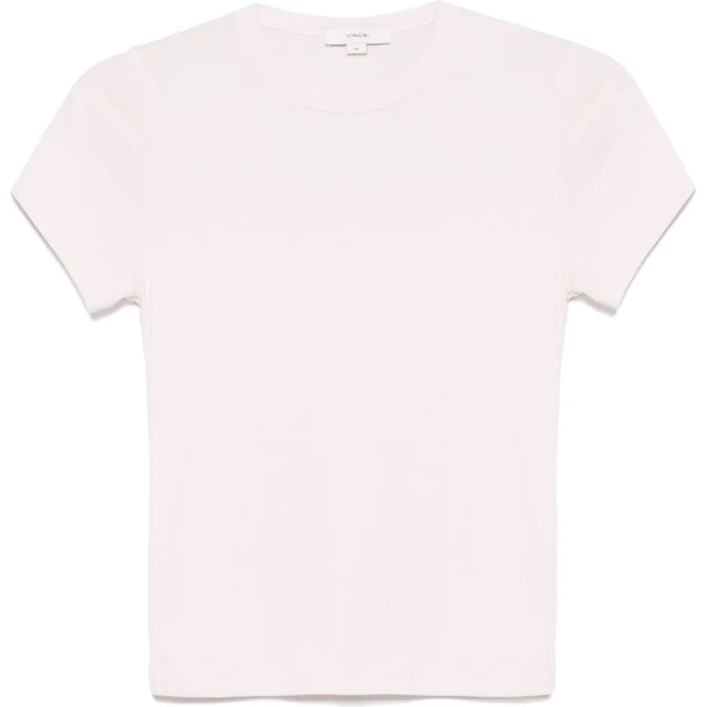 VINCE Marškinėliai trump. rankovėmis moterims, Smėlio, Shrunken 90s tee