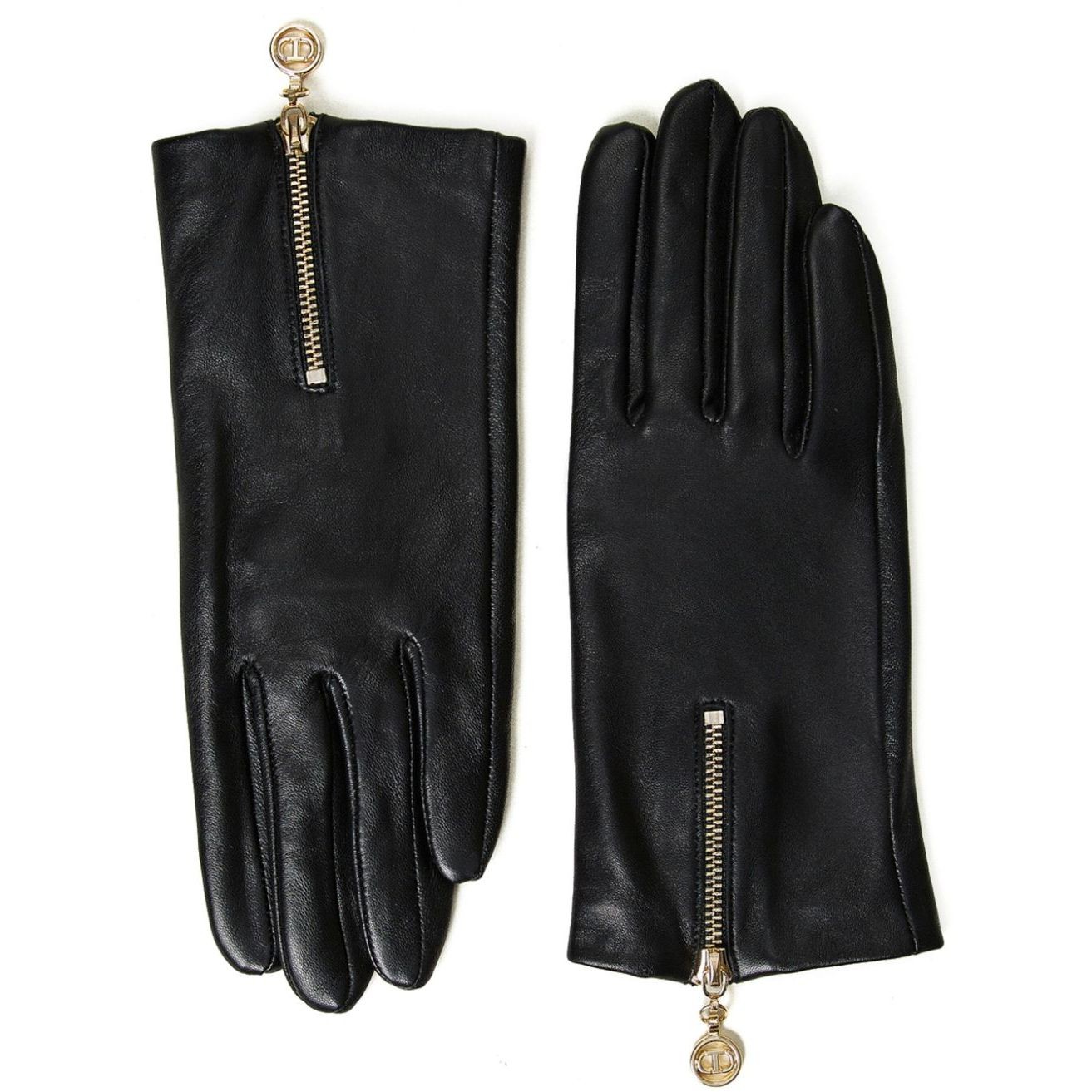 TWINSET Pirštuotos pirštinės moterims, Juoda, Gloves 1