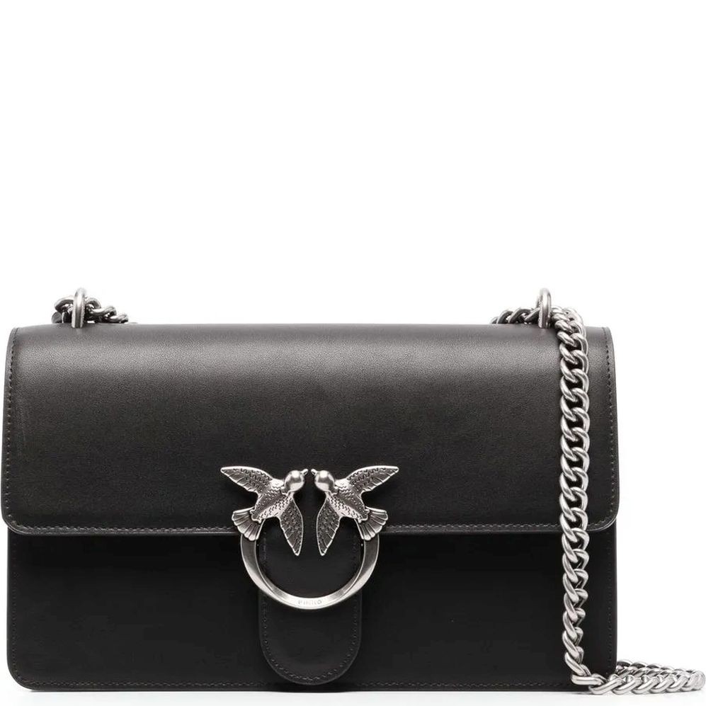 PINKO Rankinė per petį moterims, Juoda, Love one classic crossbody bag 1