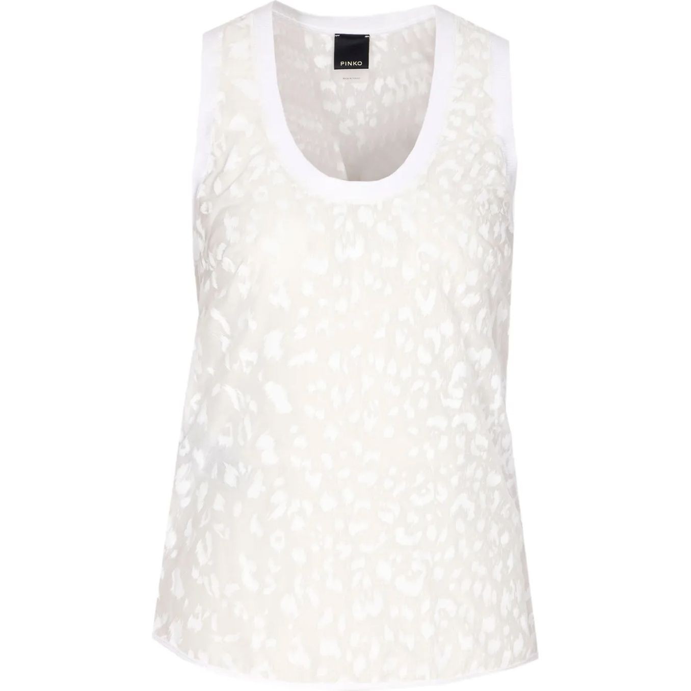 PINKO Marškiniai be rankovių moterims, Balta, Dave tank top 1