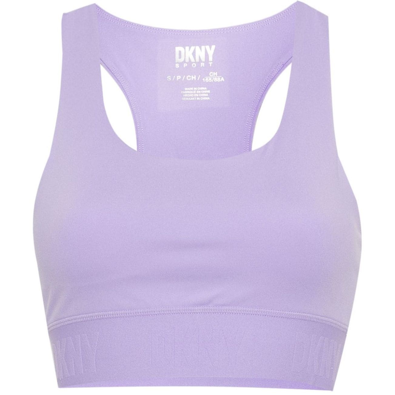 DKNY Marškiniai be rankovių moterims, purple, Logo elastic racerback 1