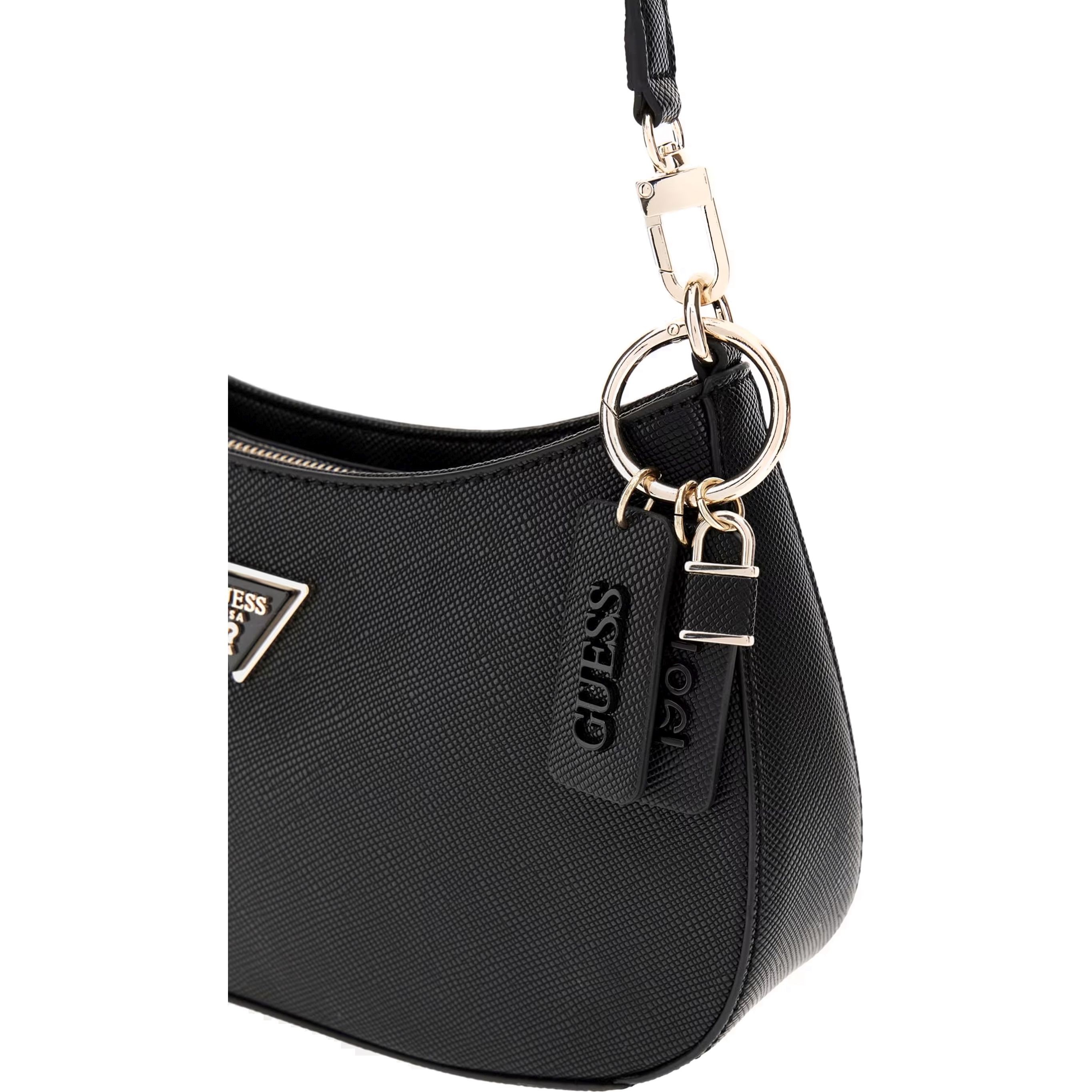 GUESS Rankinė per petį moterims, Juoda, Noelle shoulder bag 4