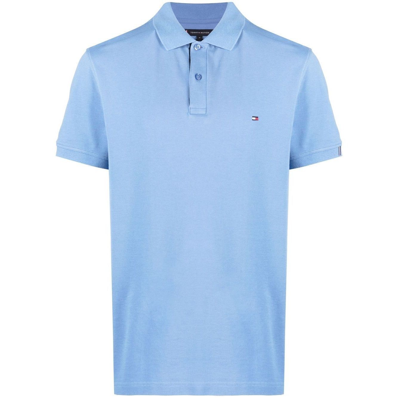 TOMMY HILFIGER Polo marškiniai trumpos rank. vyrams, Mėlyna, Rwb tape placket regular polo 1