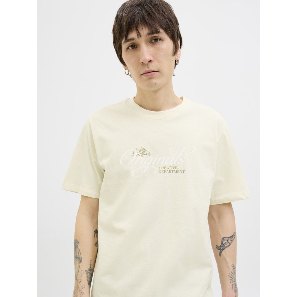 JACK & JONES Marškinėliai vyrams, Geltona, Star tee 3