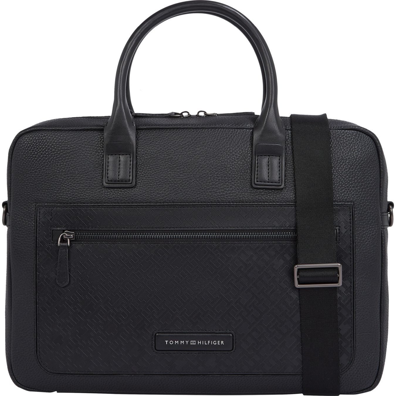 TOMMY HILFIGER Dėklas kompiuteriui vyrams, Juoda, Monogram computer bag 1