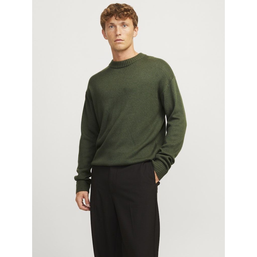 JACK & JONES Megztinis vyrams, Chaki, Jack knit crew neck 4