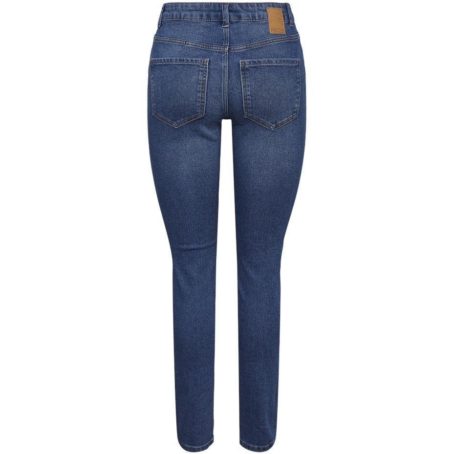 PIECES Slim džinsai moterims, Mėlyna, PCNUNNA MW SLIM MB10 2