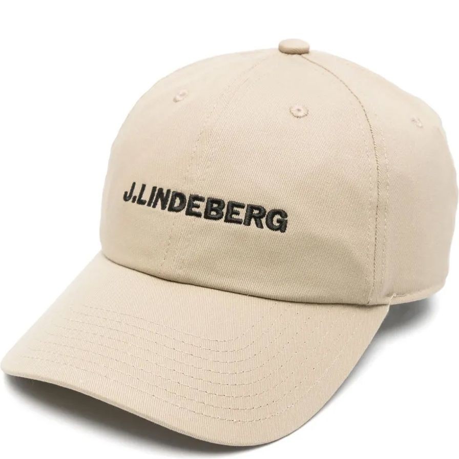 J.LINDEBERG Skrybėlė vyrams, Žalia, Elijah cotton logo cap 1