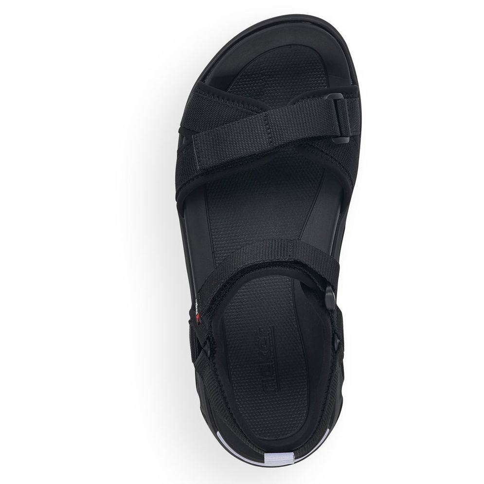 RIEKER Basutės moterims, Juoda, SANDALS 4