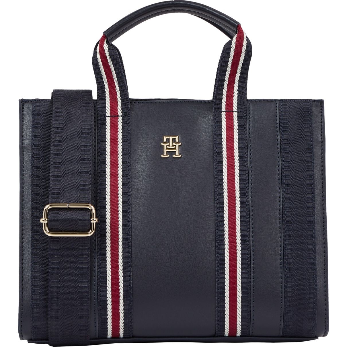TOMMY HILFIGER Pirkinių krepšys moterims, Mėlyna, Identityall tote corp 1