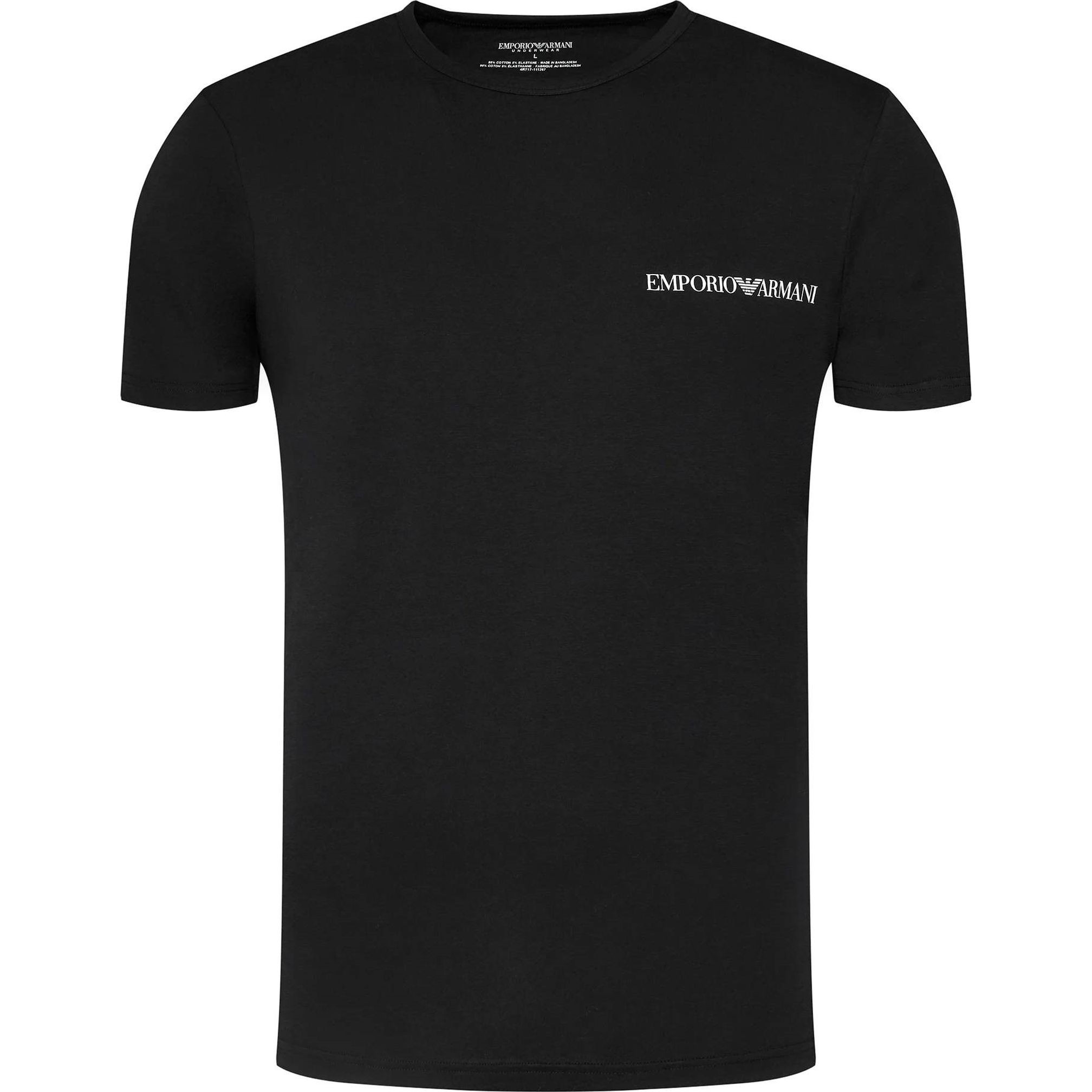 EMPORIO ARMANI Marškinėliai trump. rankovėmis vyrams, Juoda, 2 pack tshirt short sleeve 2