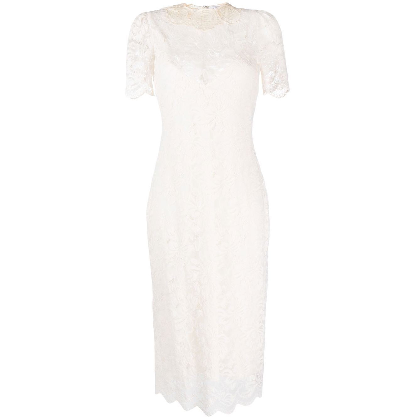 PACO RABANNE Midi suknelė moterims, Kūno, Guipure midi dress