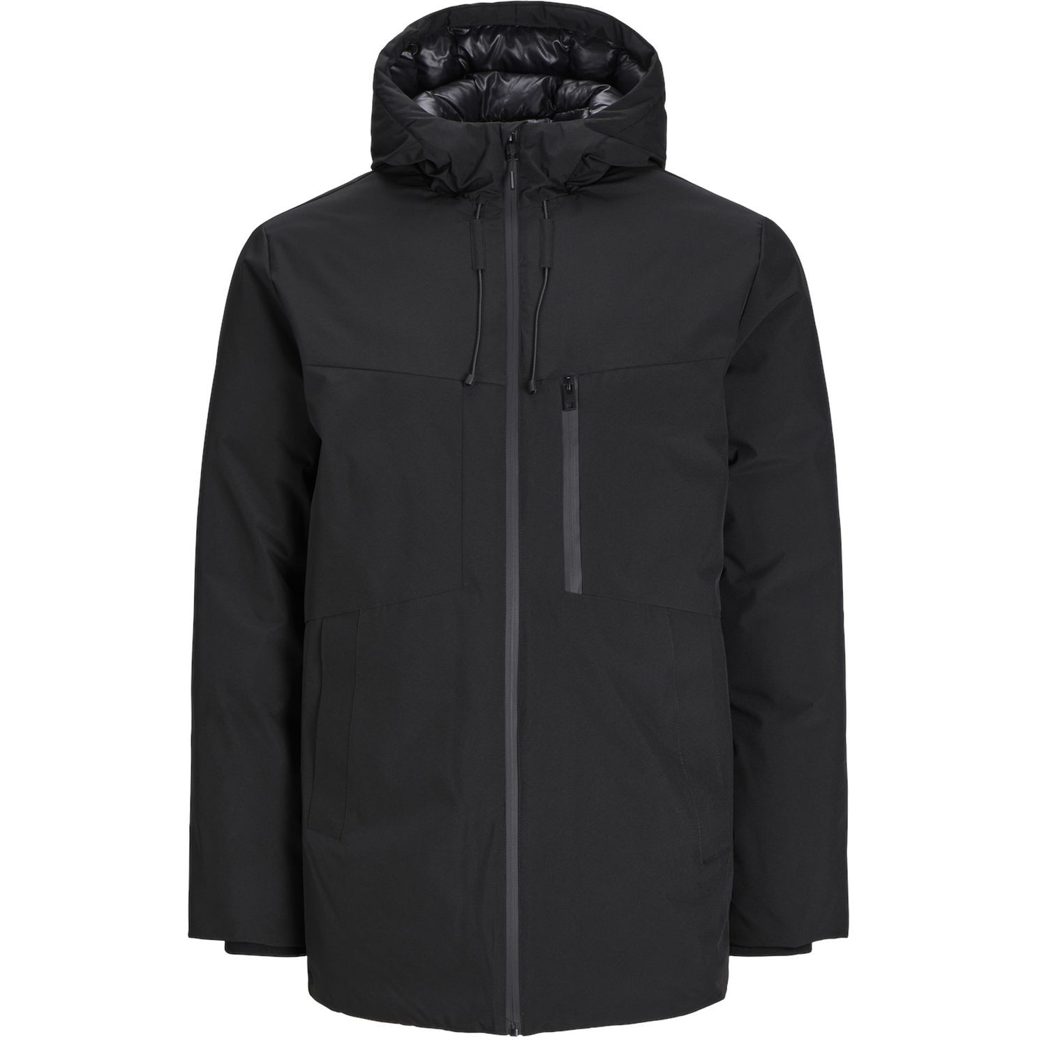 JACK & JONES Pūkinė striukė vyrams, Juoda, Payne parka jacket 1